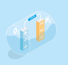 Green Hydrogen: Powering a Clean Energy Future in isometric graphic